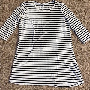 Tobi Black & White Striped Day Dress